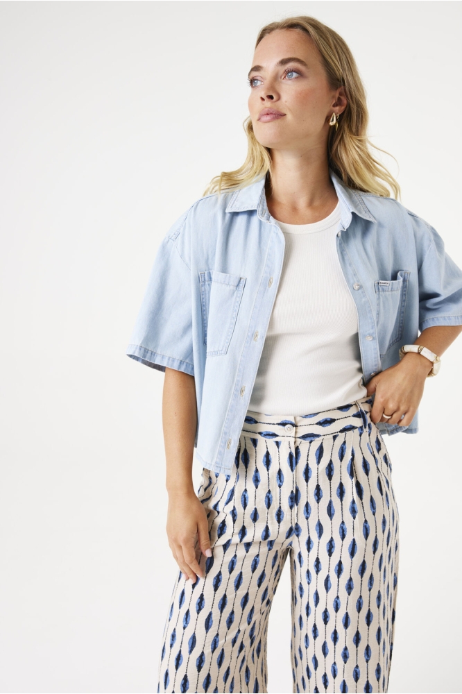 DENIM BLOUSE E50292 6534 BLEACHED